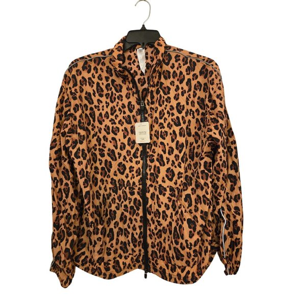 Fabletics  Leopard Print Oversized Windbreaker L Brand new with tags - Picture 1 of 6